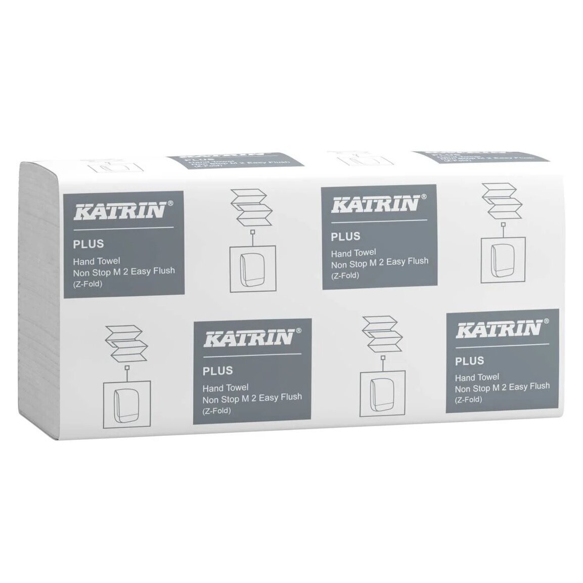 Katrin Plus Z-fold Non-Stop EasyFlush, servetėlės, 2 sluoksnių, 160 lap., Handy Pack, 61624 Katrin Plus Z-fold Non-Stop EasyFlush, servetėlės, 2 sluoksnių, 160 lap., Handy Pack, 61624