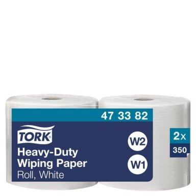 Neaustinės medž. šluostės rulonais Tork Heavy Duty 350 W2, 1sl., 473382 Neaustinės medž. šluostės rulonais Tork Heavy Duty 350 W2, 1sl., 473382