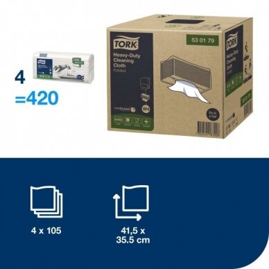 Neaustinės medž. šluostės lapeliais Tork Premium 530 W4, 1sl., 105vnt, 530179 1 Neaustinės medž. šluostės lapeliais Tork Premium 530 W4, 1sl., 105vnt, 530179 1