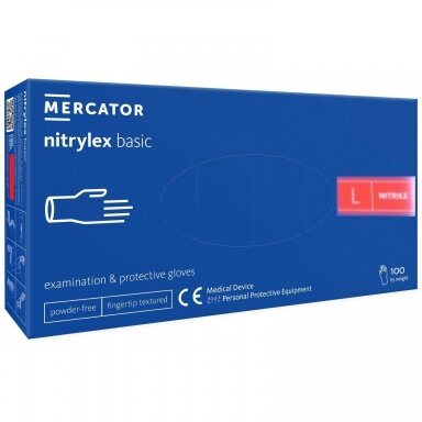 Nitrylex Basic Dark Blue L A100 – nitrilinės pirštinės be pudros, 100 vnt. Nitrylex Basic Dark Blue L A100 – nitrilinės pirštinės be pudros, 100 vnt.