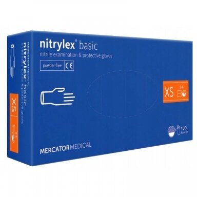 Nitrylex Basic Dark Blue XS A100 – nitrilinės pirštinės be pudros, 100 vnt. Nitrylex Basic Dark Blue XS A100 – nitrilinės pirštinės be pudros, 100 vnt.