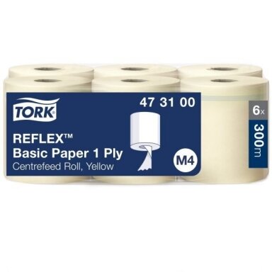 Tork Reflex Basic M4 – 1 sluoksnis, 300 m, 857 lapeliai (kodas 473100)
