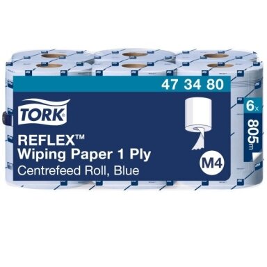 Tork Reflex Wiping Paper M4, 1 sluoksnis, ~269,9 m (kodas 473480)