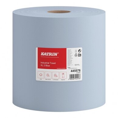 Pramoninis ruloninis popierius „Katrin Basic XL 2 Blue” 187,5 m rulone, 2-jų sluoksnių