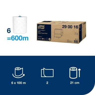 Rankšluosčiai rulonais Tork Premium H1, 2sl., 290016 Rankšluosčiai rulonais Tork Premium H1, 2sl., 290016