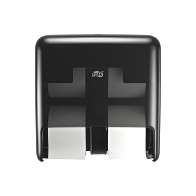 Tork OptiServe T7 tualetinio popieriaus dozatorius, juodas, 4 rulonėlių, 558052