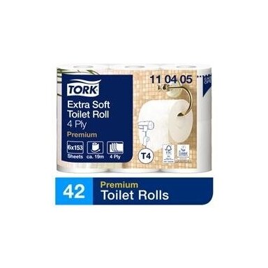 Tork 110405 Premium Extra Soft T4 tualetinis popierius 4 sluoksnių