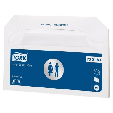 Tualeto sėdynių užvalkalai TORK 750160 V1 250 vnt 1/20 SP Tualeto sėdynių užvalkalai TORK 750160 V1 250 vnt 1/20 SP
