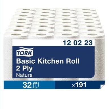 Tork Universal / Basic Kitchen Roll, 2 sluoksnių, 26,4 m (120223)